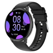 T6 Fitness-Smartwatch mit Bluetooth-Telefonie und Herzfrequenzmessung - 1.38" - Schwarz